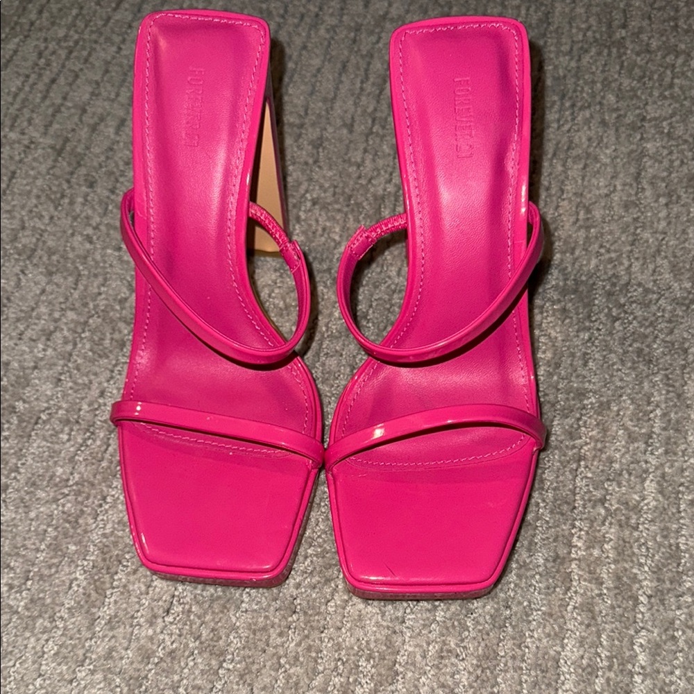 Forever 21 Fuchsia Heeled Sandals